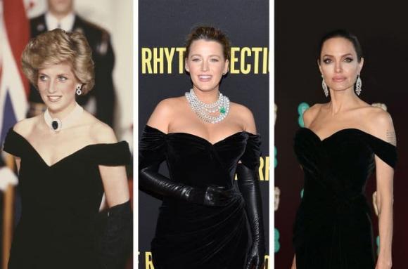 thời trang công nương diana, công nương kate, angelina jolie