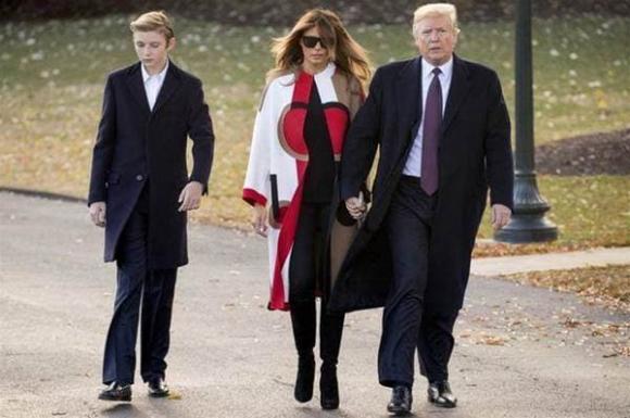 con trai của Trump và Melania, Barron, con trai cựu tổng thống mỹ
