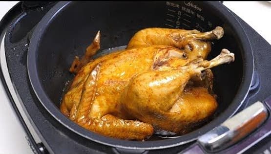 gà nấu nồi cơm điện, gà nướng, dạy nấu ăn, mẹo nấu ăn, món gà