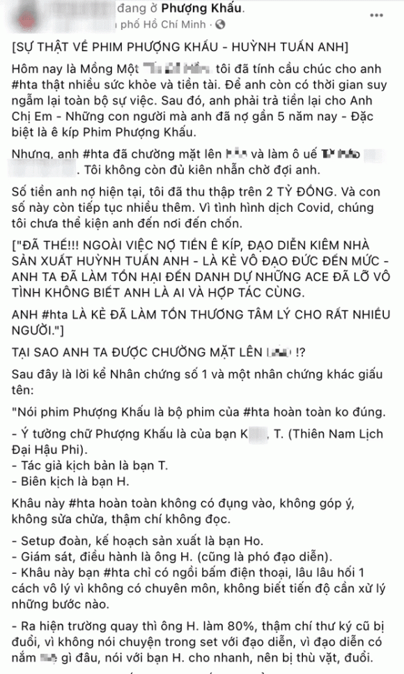 huỳnh tuấn anh, đạo diễn huỳnh tuấn anh, phượng khấu, sao việt