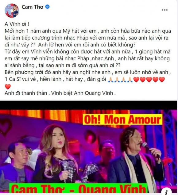 ca sĩ Quang Vĩnh, ca sĩ Quang Vĩnh qua đời, Quang Vĩnh