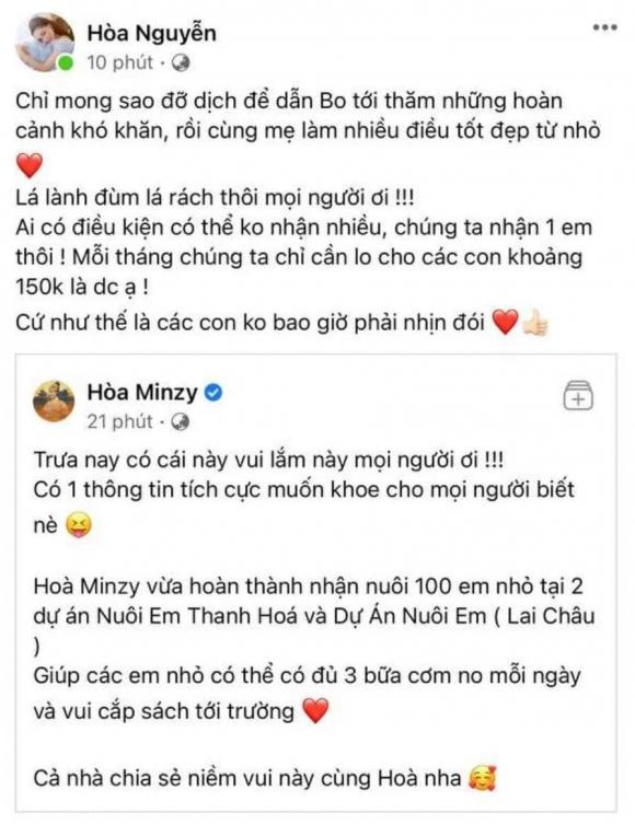 ca sĩ Hòa Minzy, sao Việt