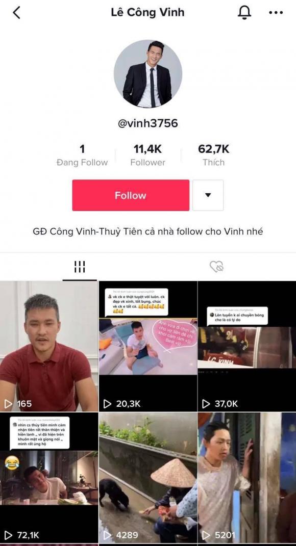 Thủy Tiên, Công Vinh, Nữ ca sĩ, Sao Việt, tài khoản giả mạo