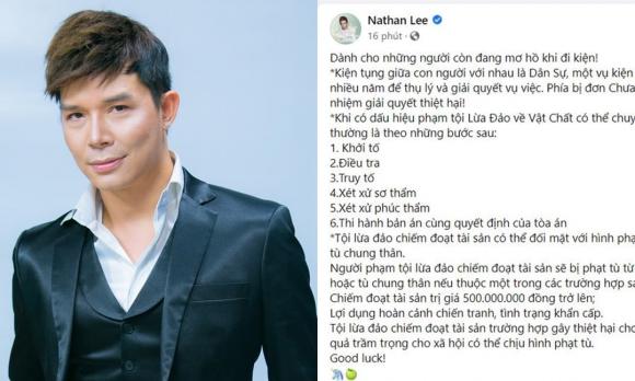 Nathan Lee, đáp trả thâm thúy, Trấn Thành, Thủy Tiên, sao kê, từ thiện, showbiz, thanh lọc, sao Việt,