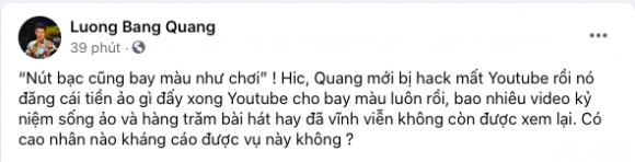 Lương Bằng Quang, Ngân 98, kênh Youtube, nút bạc, hacker, sao Việt