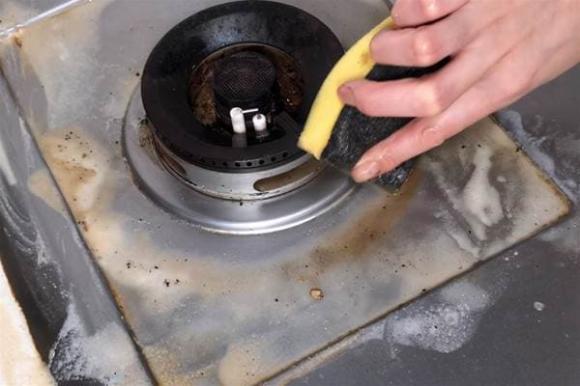 bếp ga, vết bẩn, vệ sinh bếp ga, mẹo hay