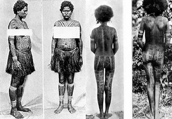 Bộ tộc Motu, xăm hình, xăm hình kín người, Motu, Papua New Guinea, bộ tộc xăm kín người