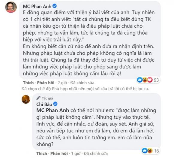 Chi Bảo, MC Phan Anh, sao Việt