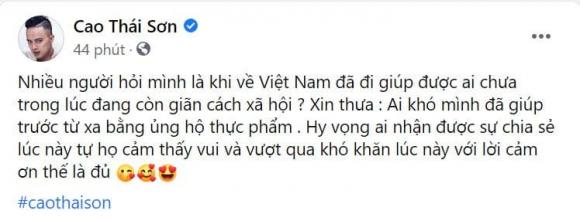 Cao Thái Sơn, Sao Việt, Nam ca sĩ