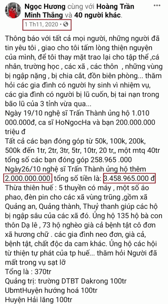 Trấn Thành, Sao Việt, Từ thiện, Mẹ ruột Hà Hồ, Hồ Ngọc Hà