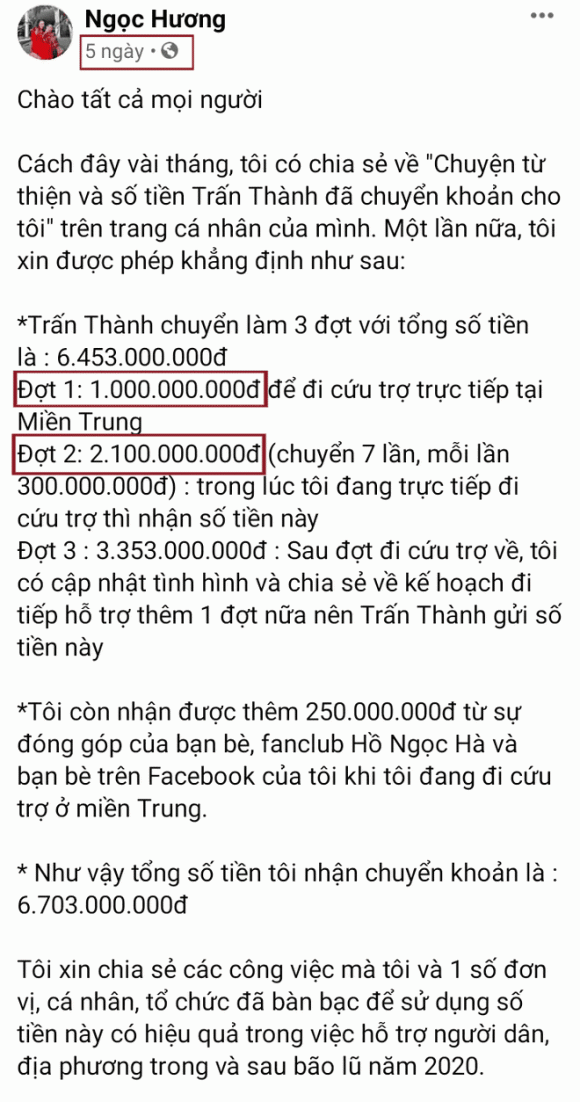 Trấn Thành, Sao Việt, Từ thiện, Mẹ ruột Hà Hồ, Hồ Ngọc Hà