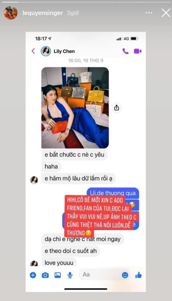 ca sĩ Lệ Quyên, ca sĩ Lily Chen, sao Việt