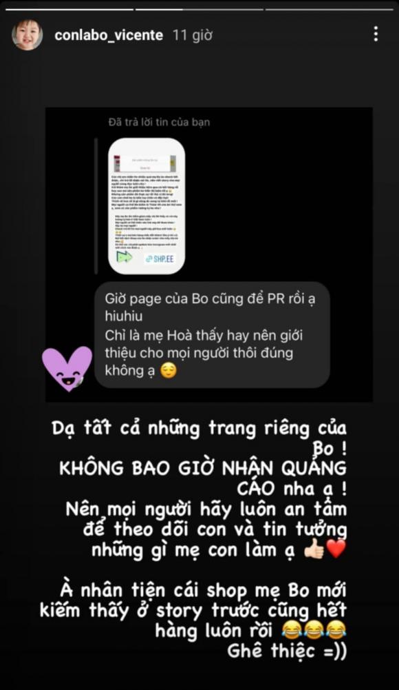 hoà minzy, bé bo, sao việt