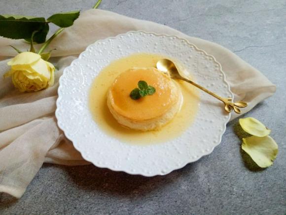 Bánh pudding nhân trứng, caramen, dạy nấu ăn, làm bánh