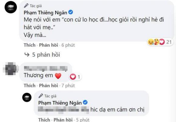 Phạm Thiêng Ngân, Sao Việt, Nữ ca sĩ, Phi Nhung, Qua đời