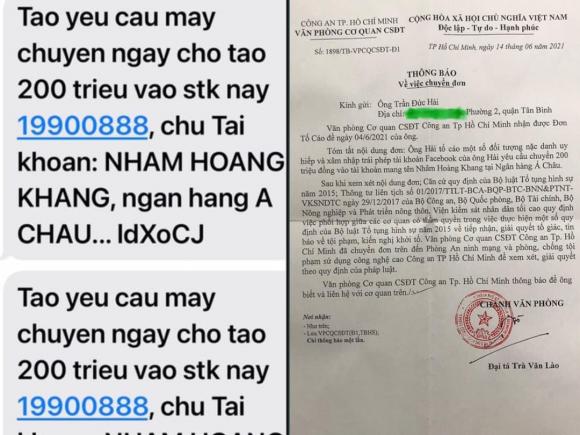 Đức Hải, Nhâm Hoàng Khang, Nhâm Hoàng Khang tống tiền, sao việt
