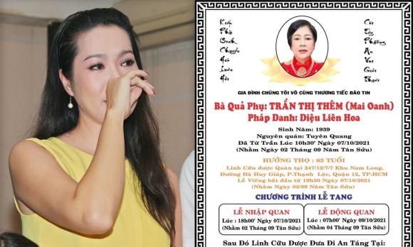 Sao Việt, Trịnh Kim Chi, NSƯT Trịnh Kim Chi, Mẹ ruột qua đời