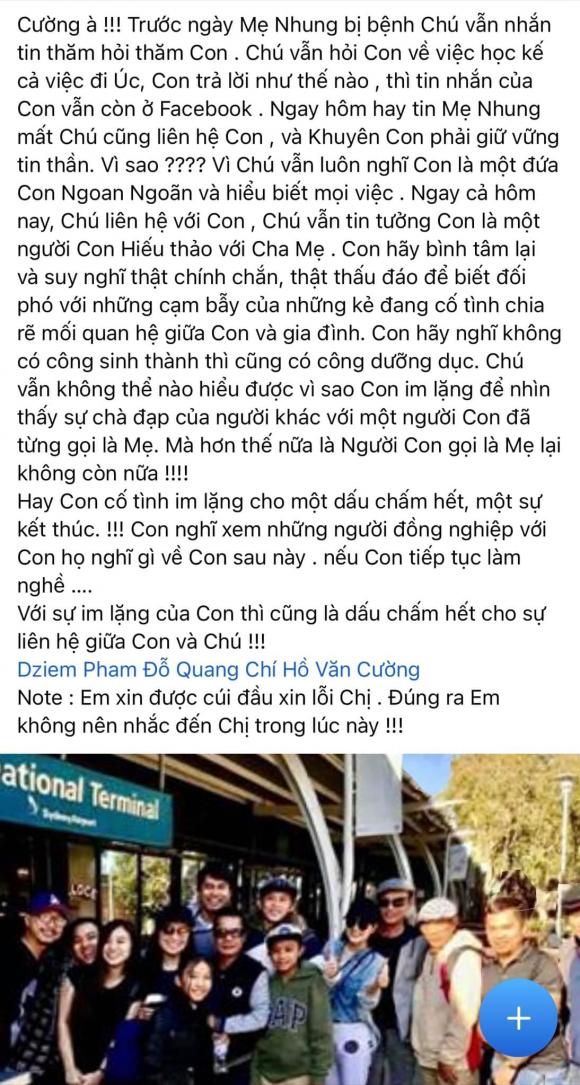 ca sĩ Phi Nhung, ca sĩ Hồ văn Cường, sao Việt