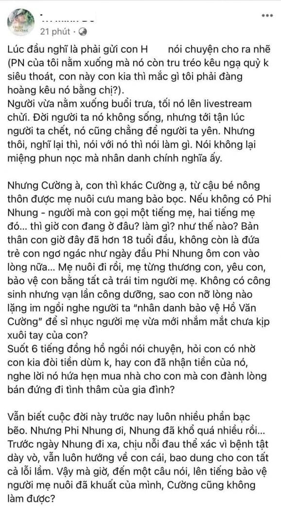 ca sĩ Phi Nhung, ca sĩ Hồ Văn Cường, sao Việt