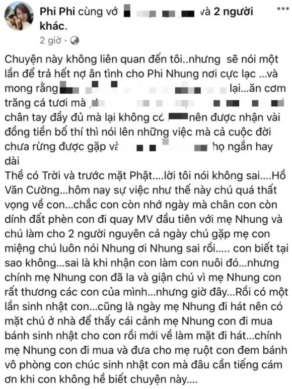 ca sĩ Phi Nhung, ca sĩ Hồ Văn Cường, sao Việt 
