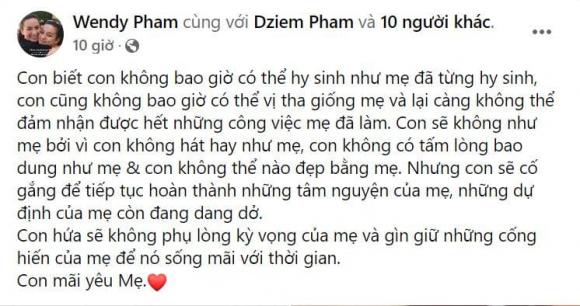 Phi Nhung, Sao Việt, Wendy Phạm