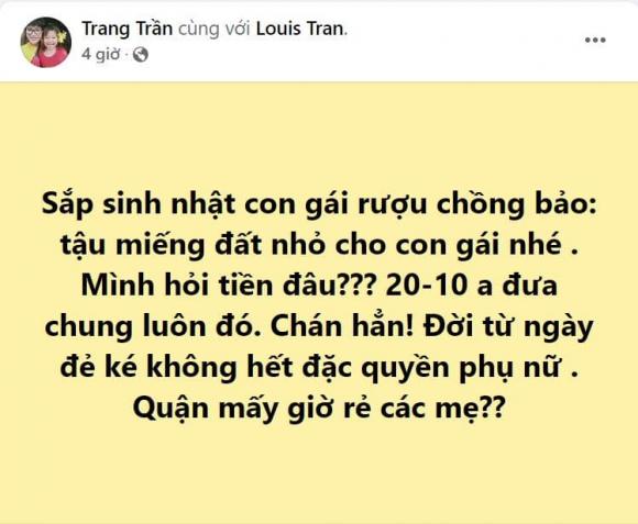 Trang Trần, Sao Việt, Ông xã Việt kiều, Bé Kiến Lửa