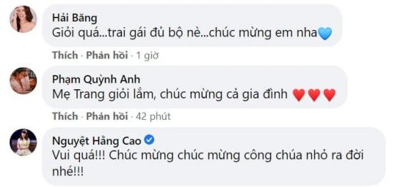 Nhiều sao Việt chúc mừng gia đình Tú Dưa.