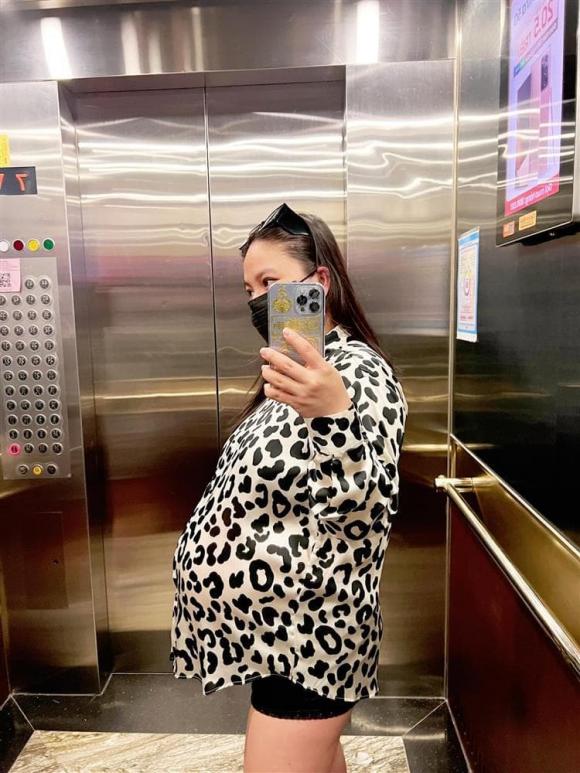 Hình ảnh Lam Trang khi mang bầu.