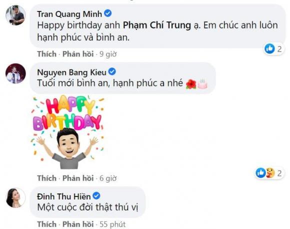 NSƯT Chí Trung, Sao Việt, Sinh nhật, Nam nghệ sĩ