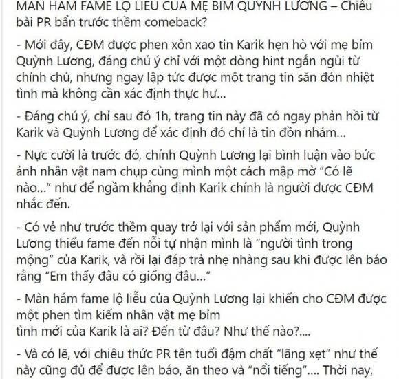 Quỳnh Lương, Karik, 