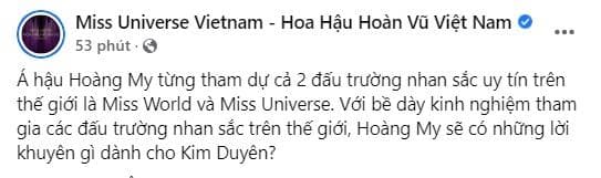 Hoa hậu Hoàn vũ Việt Nam, á hậu Kim Duyên, á hậu Hoàng My, sao Việt