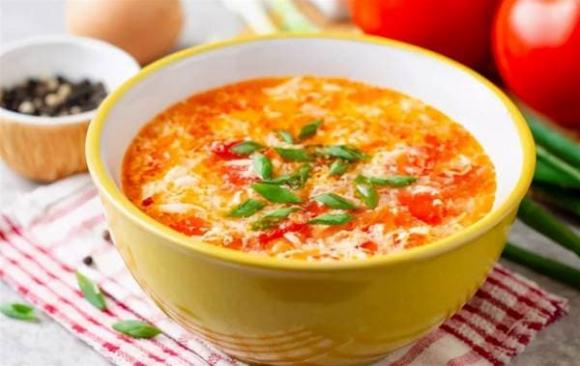 canh cà chua trứng, món trứng, súp trứng, dạy nấu ăn, mẹo nấu ăn