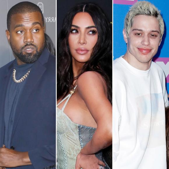 kim kardashian, kanye west, pete davidson