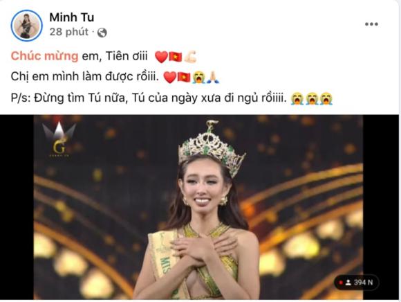 minh tú, nguyễn thúc thuỳ tiên, nguyễn thúc thuỳ tiên đăng quang, Miss Grand International 2021, hoa hậu 