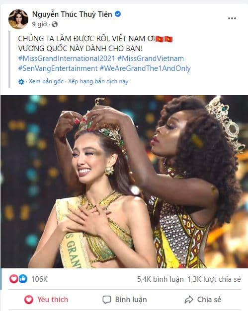 Thùy Tiên, Chi Pu, Sao Việt, Miss Grand Internatnal 2021