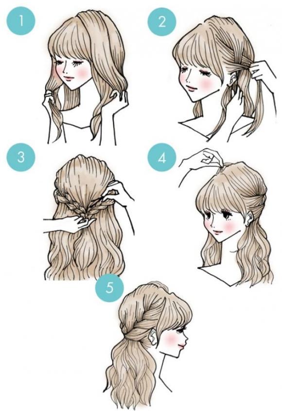 Hướng dẫn chi tiết 10 kiểu tóc đẹp cả những cô gái vụng về cũng có ...