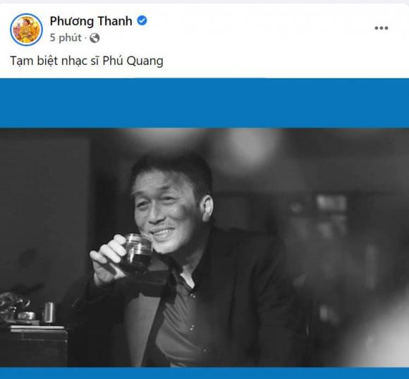 Ca sĩ Phương Thanh tạm biệt nhạc sĩ Phú Quang.