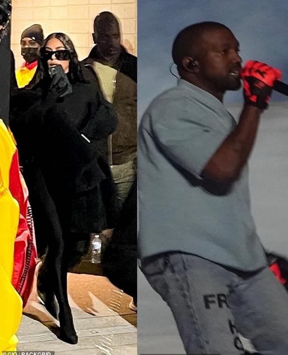 Kanye West bất ngờ có màn tỏ tình mạnh bạo ngay trên sân khấu khi Kim đang ở trong đám đông khán giả