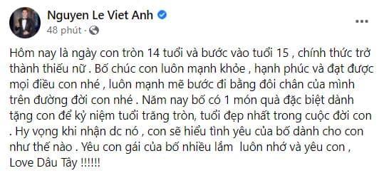 Việt Anh, con gái Việt Anh, sao việt 