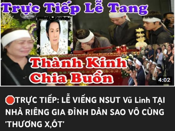 NSƯT Vũ Linh, sao Việt, qua đời