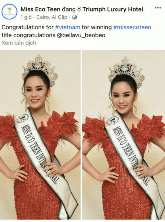 Miss Eco Teen International 2021, Bella Vũ, sao Việt