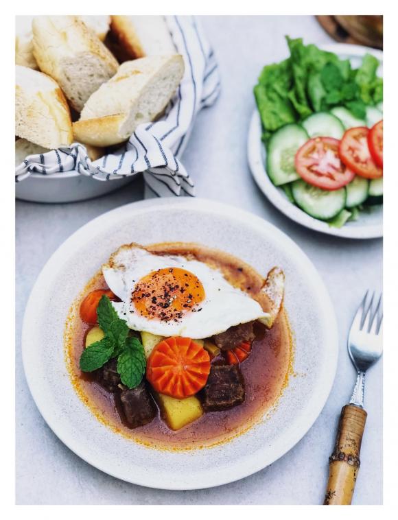 thịt bò sốt vang, cách làm thịt bò sốt vang, món ngon 