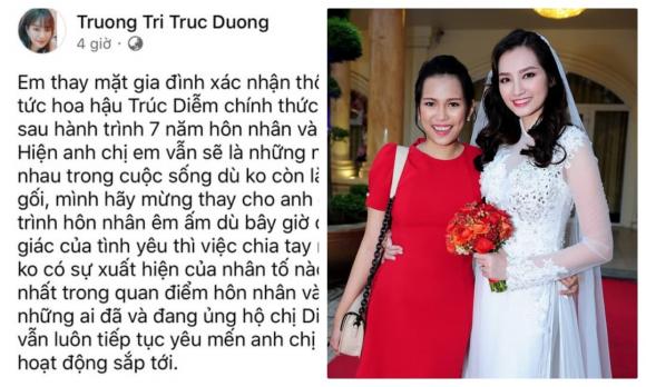 Hoa hậu Trúc Diễm, Ly hôn, Sao Việt