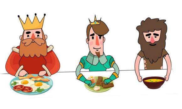 ăn sáng như một vị vua, ăn trưa như một hoàng tử, an tối như một kẻ ăn mày, sức khỏe, giảm cân, ăn ít vào buổi tối