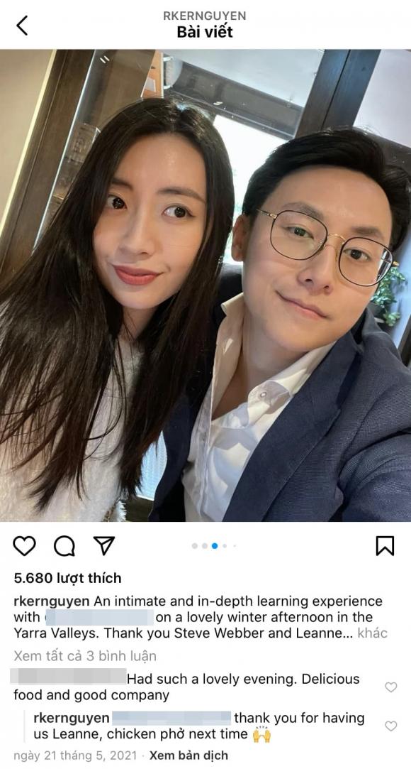 Bài đăng gần nhất của Rocker Nguyễn và Hải Hà vào tháng 5/2021 vẫn được nam ca sĩ giữ lại trên Instagram cá nhân.