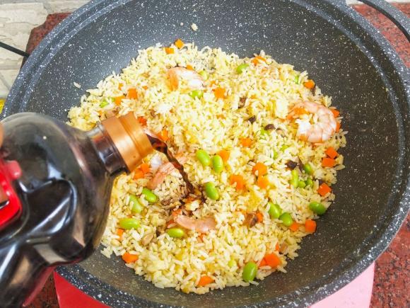  cơm rang tôm rau củ, dạy nấu ăn, món ngon