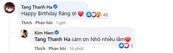 Kim Hiền, Tăng Thanh Hà, sao Việt