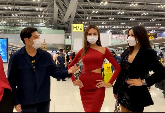 Thùy Tiên được FC Thái Lan đến sân bay tiễn về Việt Nam, vóc dáng nàng hậu gây chú ý