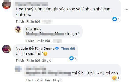 Hoa Thúy, Hoa Thúy mắc covid-19, sao việt 