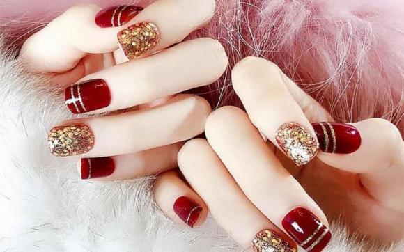 mẫu nail đón Tết 2022, mẫu nail đẹp, làm nail đón Tết nhâm dần